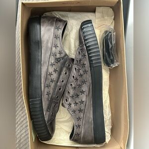 John Varvatos Bootleg laceless low top color: lead size 11